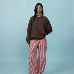 리본빛 와플 스웨트셔츠 새상품