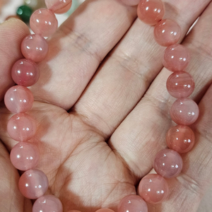 천연원석 염원마노 팔찌(핑크)