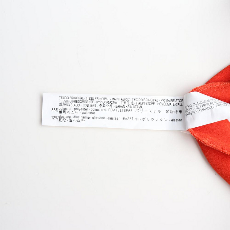 [M]자라 오렌지 페이스 반팔 롱 정장 원피스 드레스--6