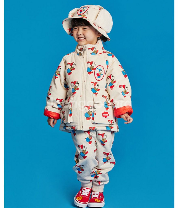 베베드피노 스탠리 코듀로이 웰론 패딩100 모자--1