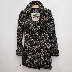 버버리 여성 레오파드 트렌치자켓