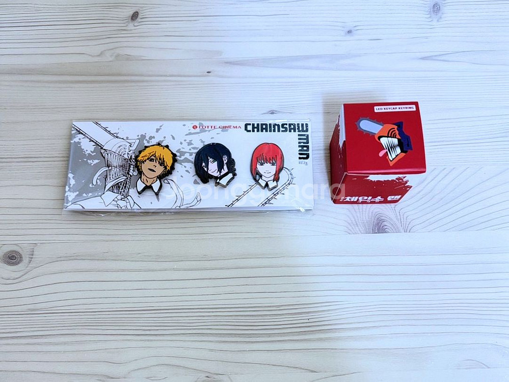 체인소맨 극장판 레제 롯데시네마 뱃지+cgv 키캡 키링--0