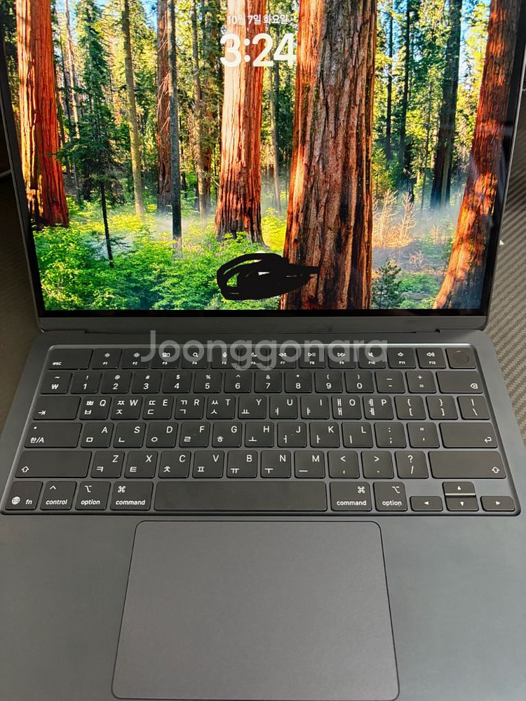 애플 맥북에어 13 m4 미드나이트 풀박스--3