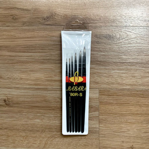 바바라 80RS 세필붓 낱자루 5본조 세트 + 8호
