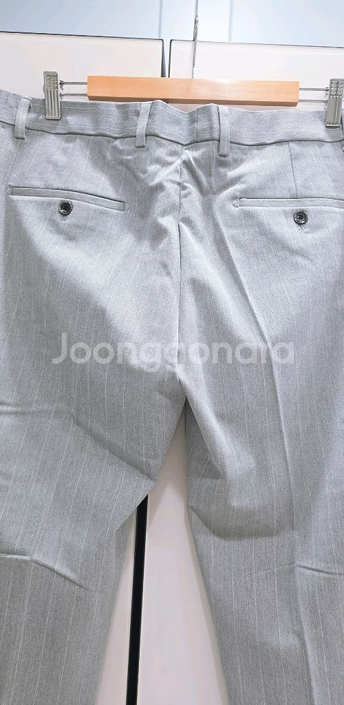 남성 그레이 스트라이프 정장세트 (3XL)--12