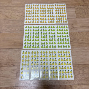 별별스튜디오 서양배 숫자 인스 투명 스티커 다꾸