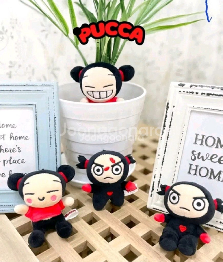 뿌까 가루 인형 키링 키홀더 가방고리 4종 9cm--0