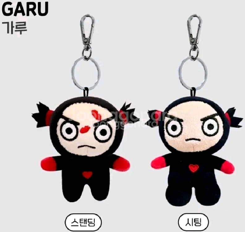 뿌까 가루 인형 키링 키홀더 가방고리 4종 9cm--1