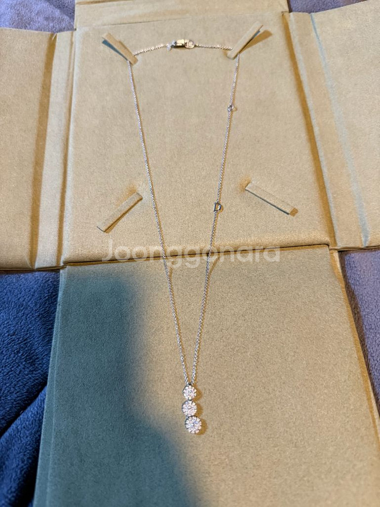 18k 천연다이아 목걸이--0