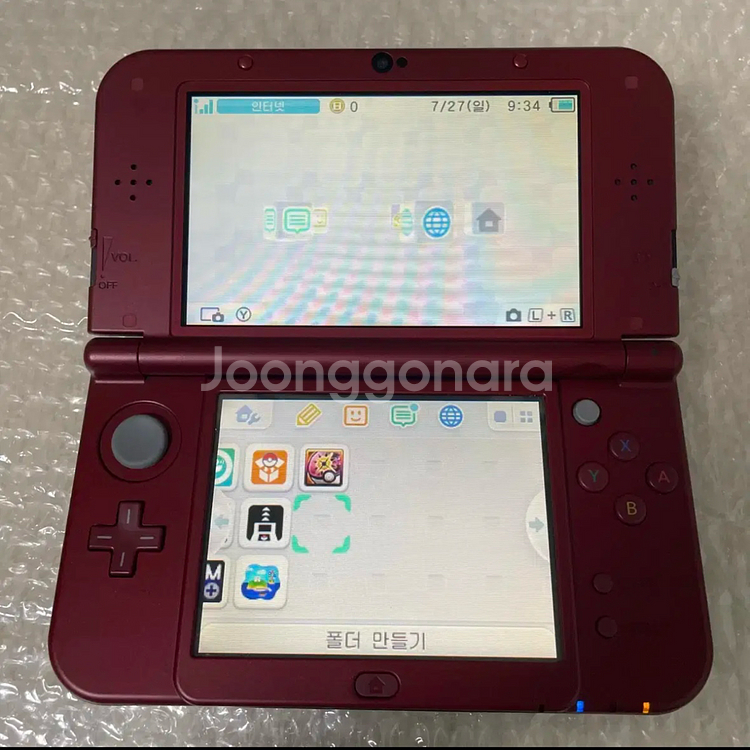 A급) 닌텐도 New 3DS XL 뉴큰다수 풀박--5