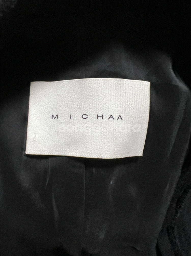 미샤 MICHAA 블랙 노버튼 자켓 정품--2
