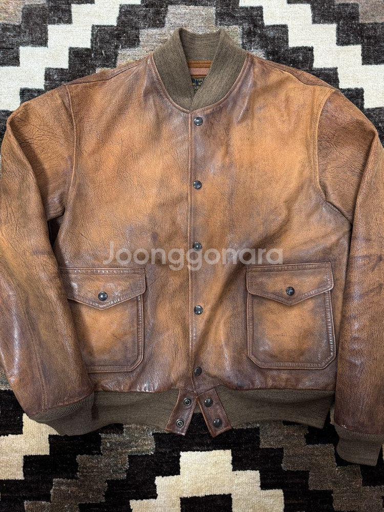 RRL 더블알엘 A1 리버시블 플라이트 레더 자켓 L--1