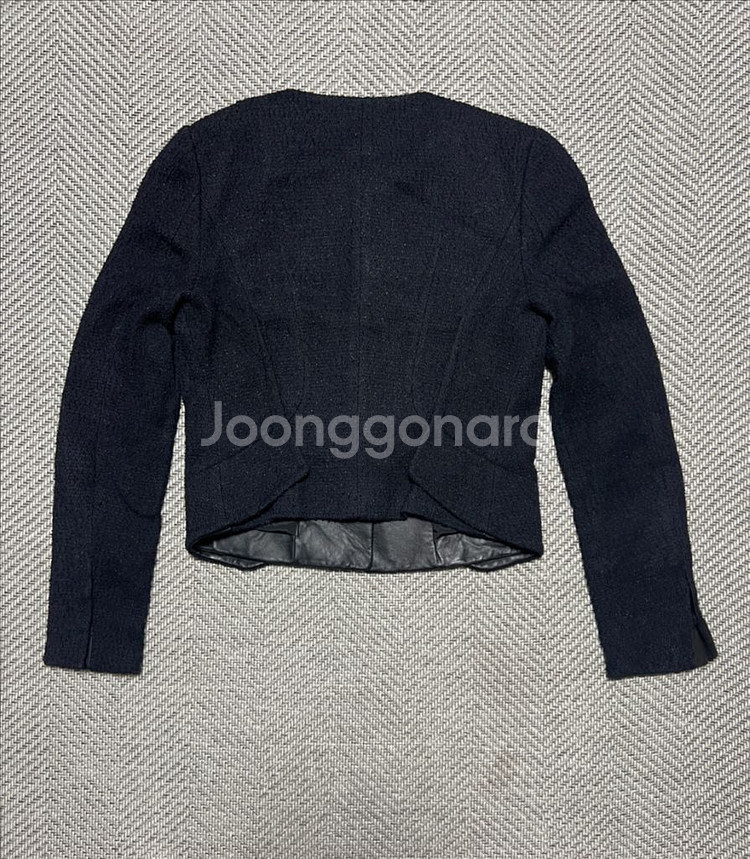 한섬 마인 MINE 블랙 트위드 자켓 정품--1