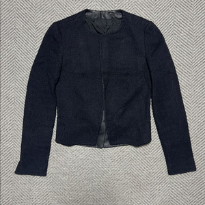 한섬 마인 MINE 블랙 트위드 자켓 정품