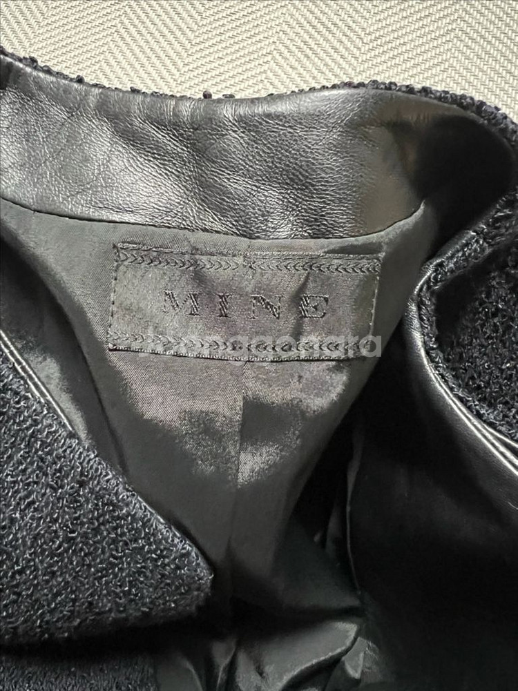 한섬 마인 MINE 블랙 트위드 자켓 정품--2