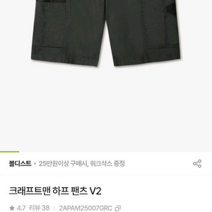 볼디스트 크래프트맨 v2 반바지