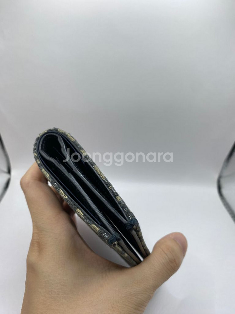 [OS] 디올 오블리크 반지갑 베이지--3