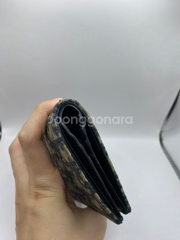 [OS] 디올 오블리크 반지갑 베이지--4