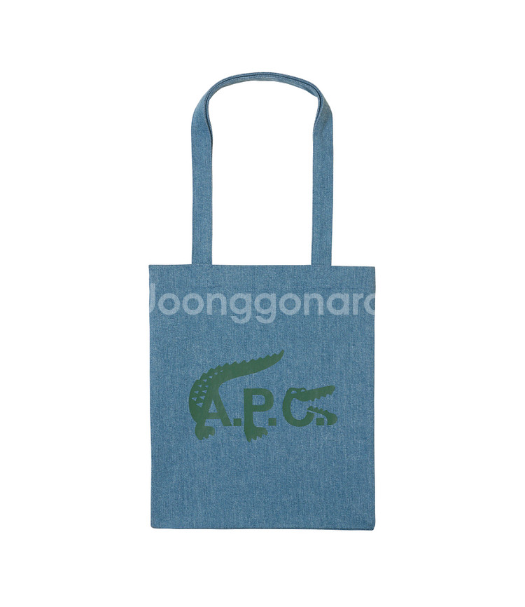 아페쎄 라코스테 데님 토트백--1