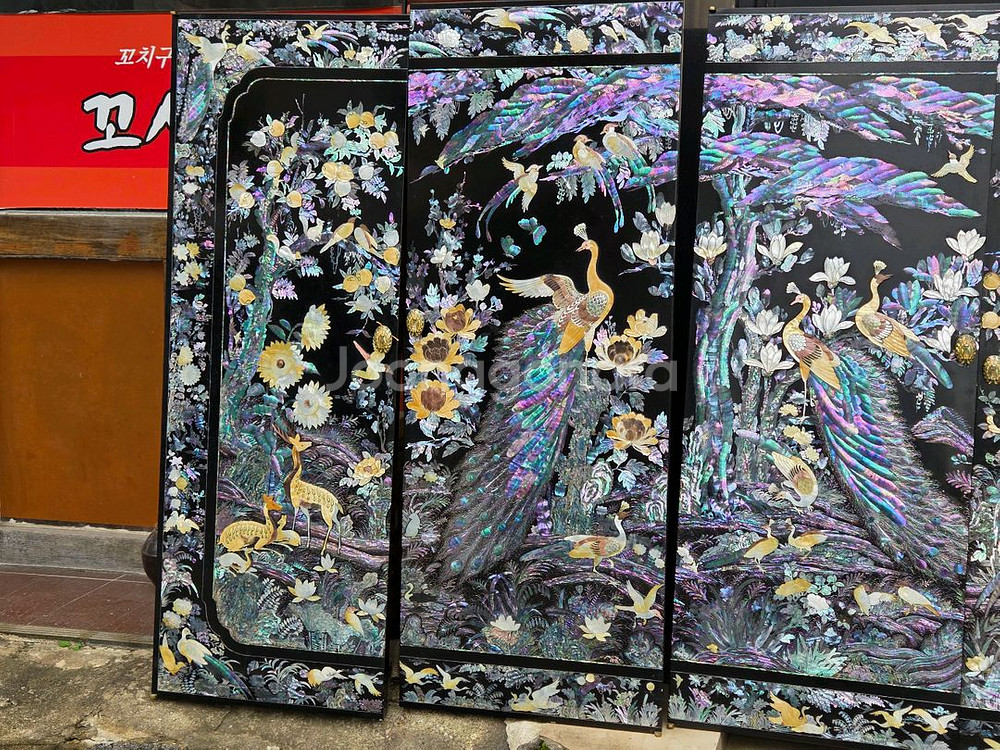 나전칠기 자개 문짝6--3