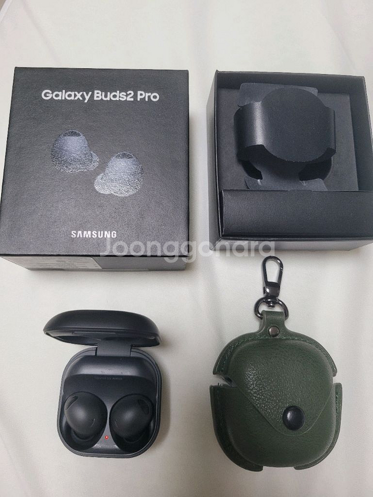 버즈2프로 상태최고 가죽파우치포함--0