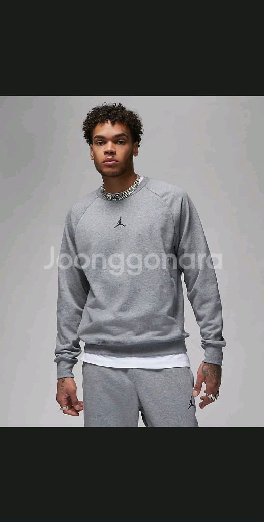 조던 DRI-FIT 회색 맨투맨 새상품 팝니다.--0