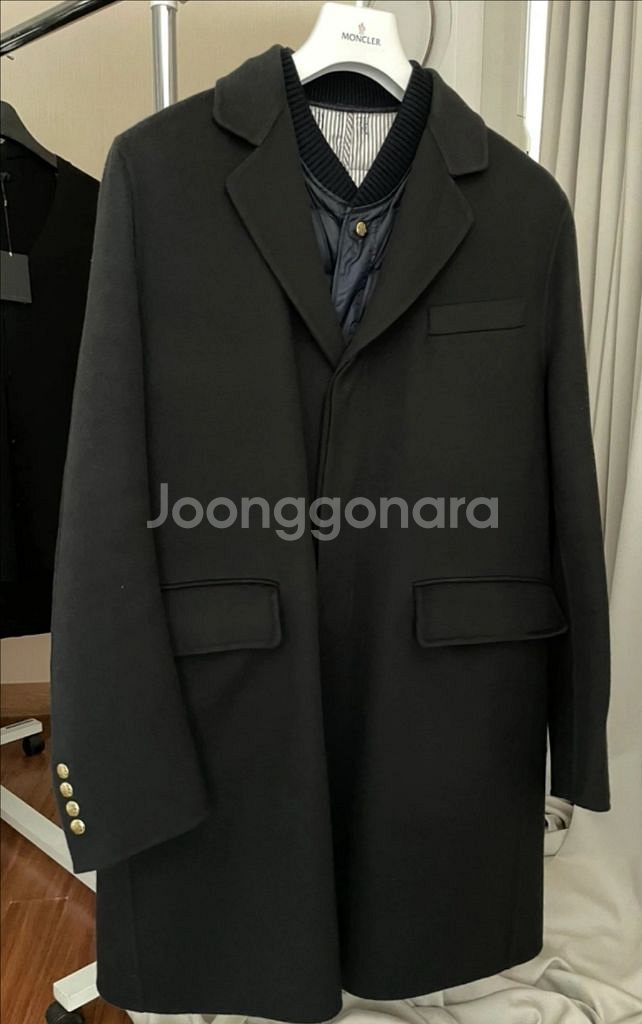 정품) 몽클레어 감블루 버진 울 + 패딩 코트--0