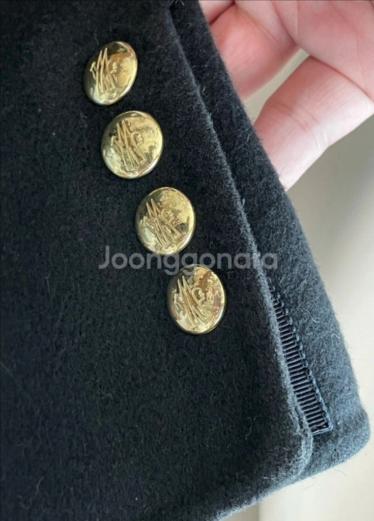 정품) 몽클레어 감블루 버진 울 + 패딩 코트--7