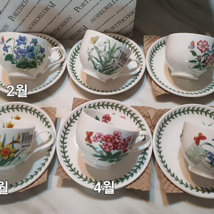 영국포트메리온 월별T찻잔 ( 6셋트값 )새상품