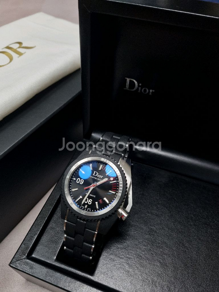 디올옴므 쉬프르루즈 블랙타임 다이버 워치 42mm--4