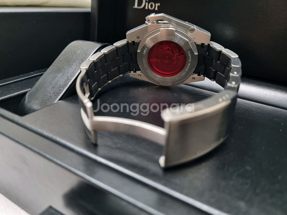 디올옴므 쉬프르루즈 블랙타임 다이버 워치 42mm--5