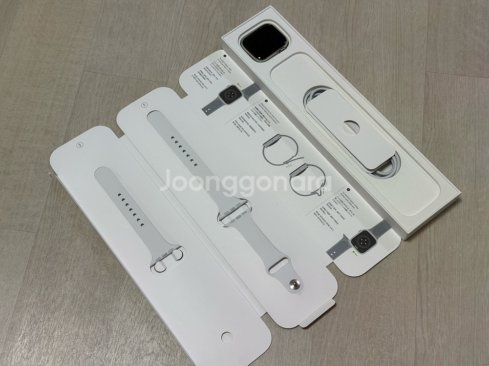 (배터리98) 애플워치8 스테인리스 45mm 실버 풀박--1