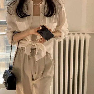 [새상품] 데일리룩 쇼핑몰 쿨 와이드 팬츠 크림베이지
