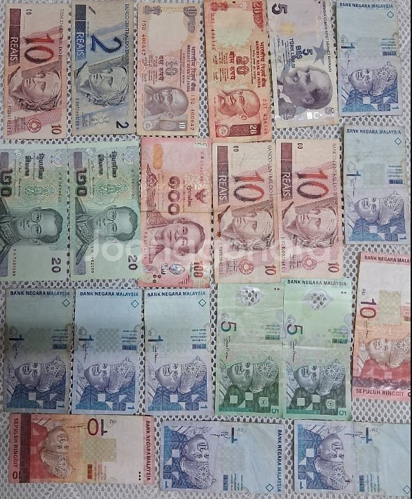 말레이시아 브라질 터키 인도 필리핀 화폐 외국돈--0