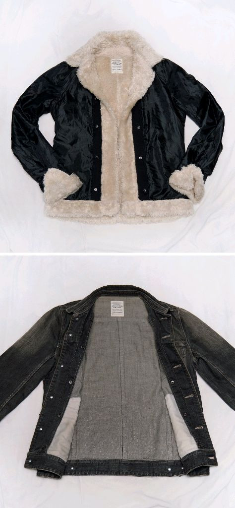 니콜클럽포맨 재팬 양털 라이너 워싱 트러커 자켓 48--3