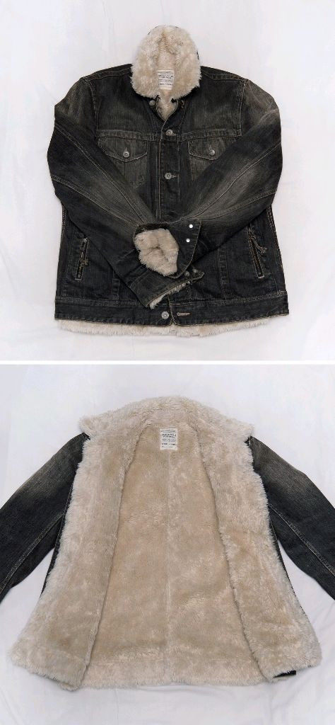 니콜클럽포맨 재팬 양털 라이너 워싱 트러커 자켓 48--2