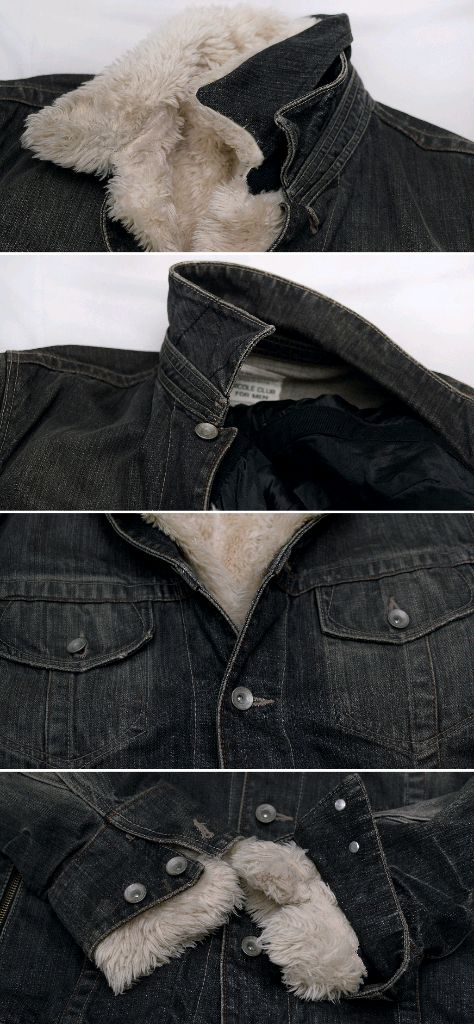 니콜클럽포맨 재팬 양털 라이너 워싱 트러커 자켓 48--8