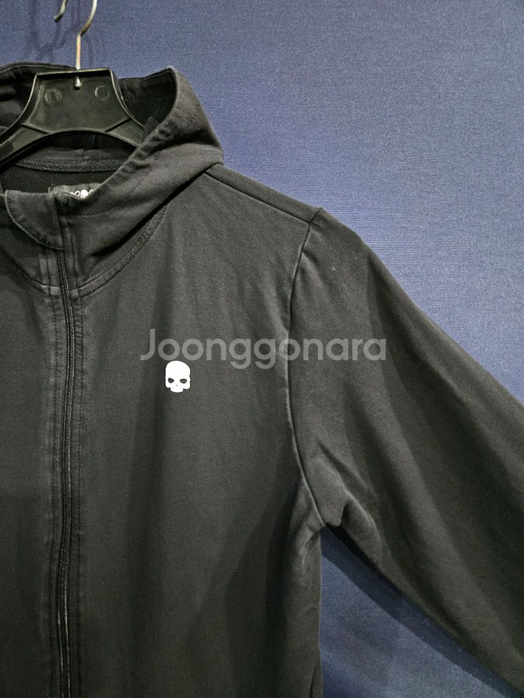 하이드로겐 블랙컬러 남성 슬림핏 100~105 후드집업--3