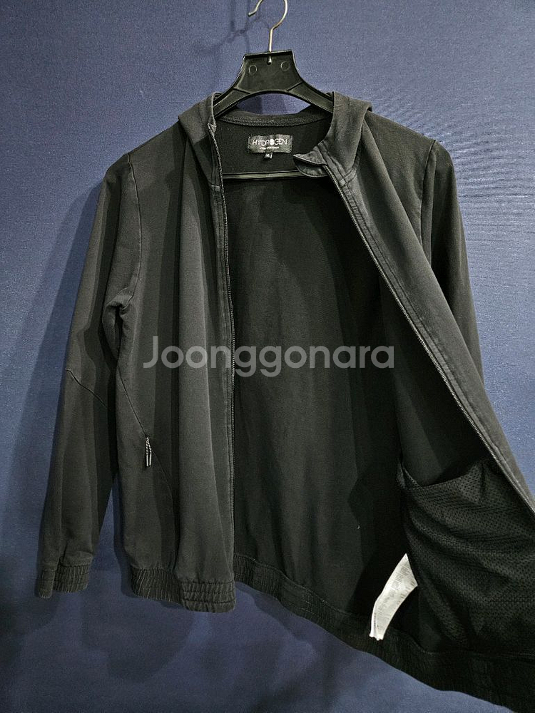 하이드로겐 블랙컬러 남성 슬림핏 100~105 후드집업--7