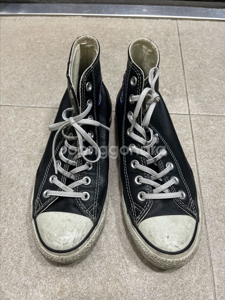 컨버스 올스타 레더 하이 블랙 250--0