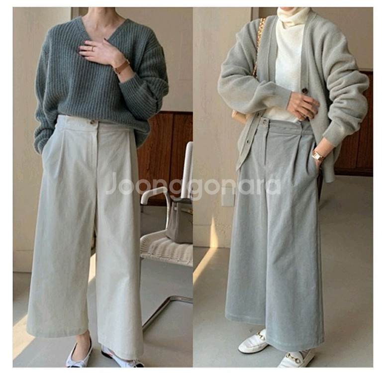 새상품)보웬 코듀로이 쁘띠턱 골덴 팬츠--0