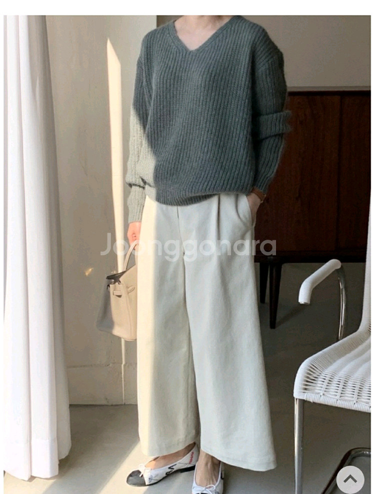 새상품)보웬 코듀로이 쁘띠턱 골덴 팬츠--3