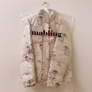 마블링 엔젤 자카드 푸퍼 패딩