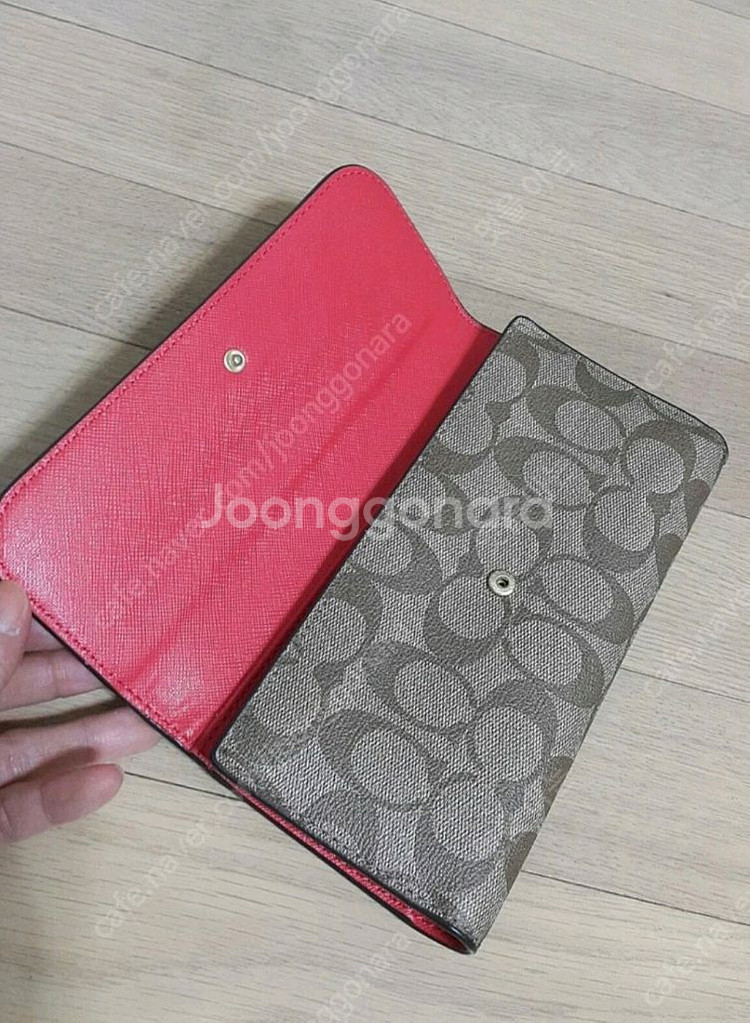 2세트가격 새상품 정품 코치 3단 리얼가죽장지갑+여권지--2