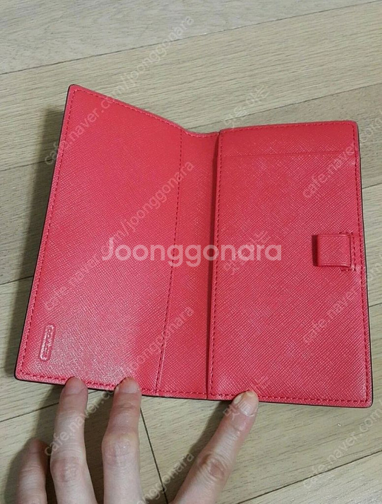 2세트가격 새상품 정품 코치 3단 리얼가죽장지갑+여권지--5