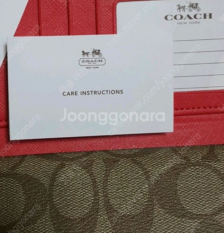 2세트가격 새상품 정품 코치 3단 리얼가죽장지갑+여권지--9