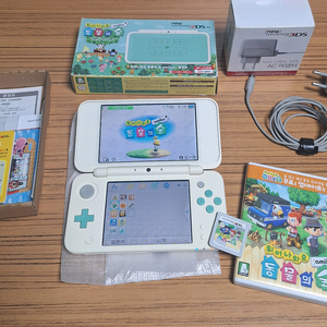 닌텐도 2DS XL 튀동숲 패키지 + 칩 +충전기