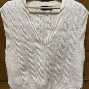 폴로 랄프로렌 여성 아이보리 니트조끼M