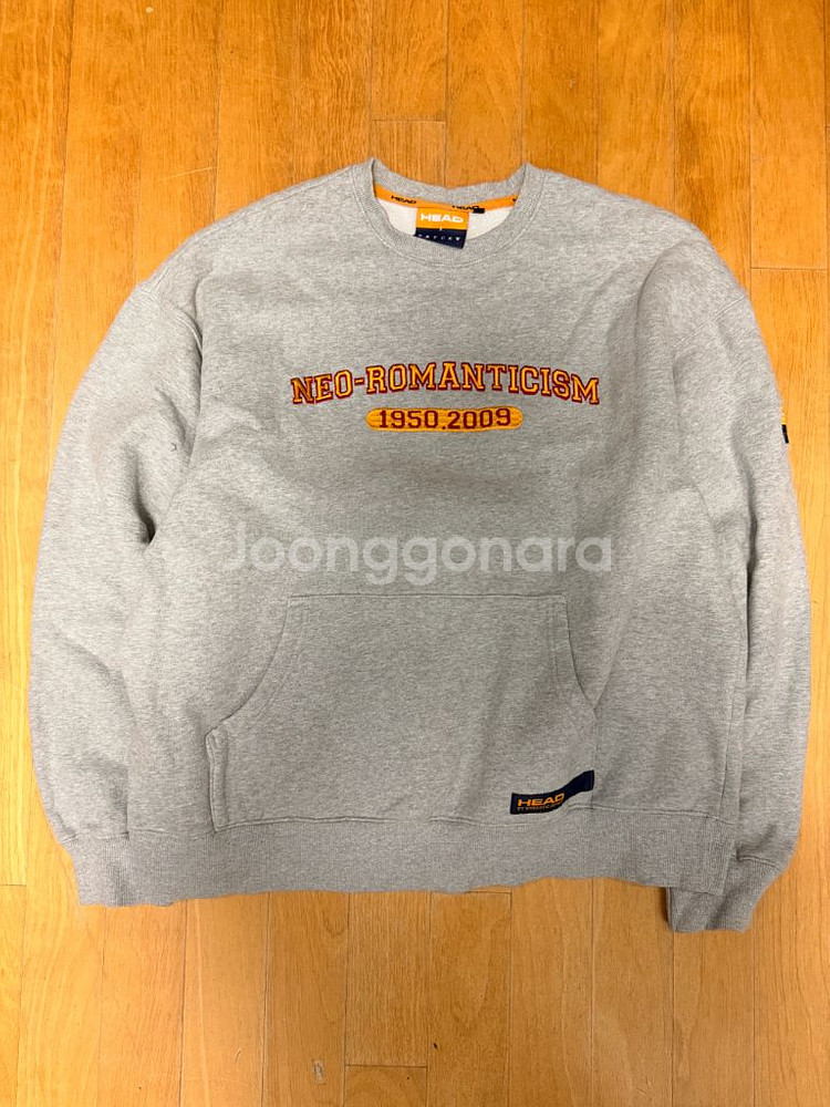 헤드 x 로맨틱 크라운 자수 로고 맨투맨 스웻셔츠 L--1