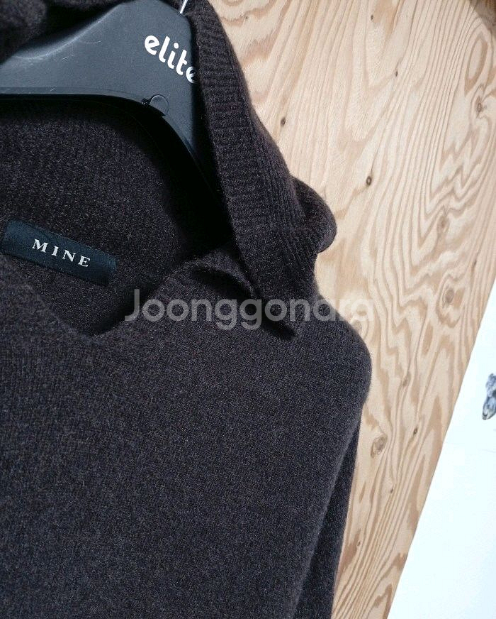 마인 홀가먼트 캐시미어 후드 원피스--2